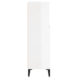 Bathroom Cabinet High Gloss White 30x30x100 cm Engineered Wood - Low Angle