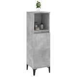 Bathroom Cabinet Concrete Grey 30x30x100 cm Engineered Wood - 45-Degree Angle