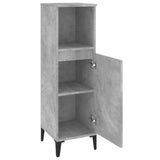 Bathroom Cabinet Concrete Grey 30x30x100 cm Engineered Wood - Rear View