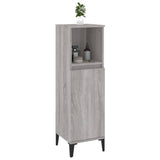 Bathroom Cabinet Grey Sonoma 30x30x100 cm Engineered Wood - 45-Degree Angle