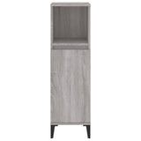 Bathroom Cabinet Grey Sonoma 30x30x100 cm Engineered Wood
