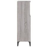 Bathroom Cabinet Grey Sonoma 30x30x100 cm Engineered Wood - Low Angle