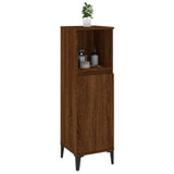Bathroom Cabinet Brown Oak 30x30x100 cm Engineered Wood - 45-Degree Angle
