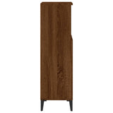 Bathroom Cabinet Brown Oak 30x30x100 cm Engineered Wood - Low Angle