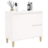 Bathroom Cabinet White 65x33x60 cm Engineered Wood - Top-Down View