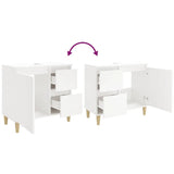 Bathroom Cabinet White 65x33x60 cm Engineered Wood - Extra Image