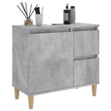 Bathroom Cabinet Concrete Grey 65x33x60 cm Engineered Wood - 45-Degree Angle