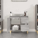 Bathroom Cabinet Grey Sonoma 65x33x60 cm Engineered Wood