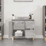 Bathroom Cabinet Grey Sonoma 65x33x60 cm Engineered Wood - Side View