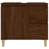 Bathroom Cabinet Brown Oak 65x33x60 cm Engineered Wood - Close-Up Angle