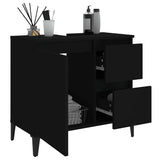 Bathroom Cabinet Black 65x33x60 cm Engineered Wood - Top-Down View