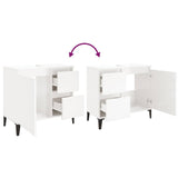 Bathroom Cabinet High Gloss White 65x33x60 cm Engineered Wood - Extra Image