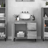 Bathroom Cabinet Grey Sonoma 65x33x60 cm Engineered Wood - Side View