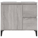 Bathroom Cabinet Grey Sonoma 65x33x60 cm Engineered Wood - Close-Up Angle