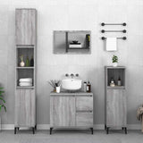 Bathroom Cabinet Grey Sonoma 65x33x60 cm Engineered Wood