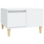 Coffee Table White 55x55x36.5 cm Engineered Wood