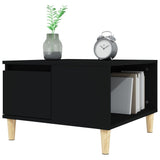 Coffee Table Black 55x55x36.5 cm Engineered Wood - Top-Down View