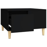 Coffee Table Black 55x55x36.5 cm Engineered Wood - Rear View