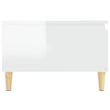 Coffee Table High Gloss White 55x55x36.5 cm Engineered Wood - Low Angle