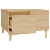 Coffee Table Sonoma Oak 55x55x36.5 cm Engineered Wood - Rear View