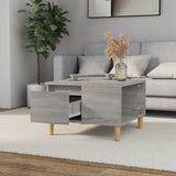 Coffee Table Grey Sonoma 55x55x36.5 cm Engineered Wood - Side View