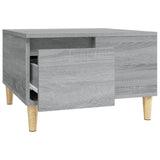 Coffee Table Grey Sonoma 55x55x36.5 cm Engineered Wood - Rear View