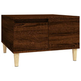 Coffee Table Brown Oak 55x55x36.5 cm Engineered Wood - Front View