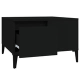 Coffee Table Black 55x55x36.5 cm Engineered Wood - Rear View