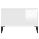 Coffee Table High Gloss White 55x55x36.5 cm Engineered Wood - Low Angle