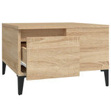 Coffee Table Sonoma Oak 55x55x36.5 cm Engineered Wood - Rear View