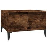 Coffee Table Smoked Oak 55x55x36.5 cm Engineered Wood - Front View