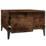 Coffee Table Smoked Oak 55x55x36.5 cm Engineered Wood - Rear View