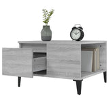 Coffee Table Grey Sonoma 55x55x36.5 cm Engineered Wood - 45-Degree Angle