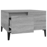 Coffee Table Grey Sonoma 55x55x36.5 cm Engineered Wood - Rear View