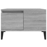 Coffee Table Grey Sonoma 55x55x36.5 cm Engineered Wood - Close-Up Angle