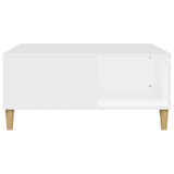 Coffee Table White 80x80x36.5 cm Engineered Wood