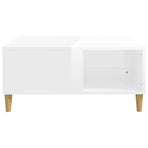 Coffee Table High Gloss White 80x80x36.5 cm Engineered Wood