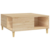 Coffee Table Sonoma Oak 80x80x36.5 cm Engineered Wood - Front View