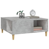 Coffee Table Concrete Grey 80x80x36.5 cm Engineered Wood - Top-Down View