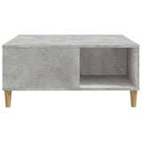 Coffee Table Concrete Grey 80x80x36.5 cm Engineered Wood - Rear View