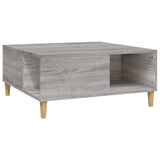 Coffee Table Grey Sonoma 80x80x36.5 cm Engineered Wood - Front View