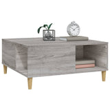 Coffee Table Grey Sonoma 80x80x36.5 cm Engineered Wood - Top-Down View