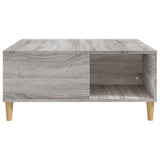 Coffee Table Grey Sonoma 80x80x36.5 cm Engineered Wood - Rear View