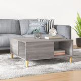 Coffee Table Grey Sonoma 80x80x36.5 cm Engineered Wood