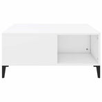 Coffee Table White 80x80x36.5 cm Engineered Wood