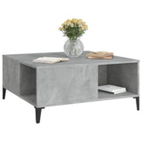 Coffee Table Concrete Grey 80x80x36.5 cm Engineered Wood - Top-Down View