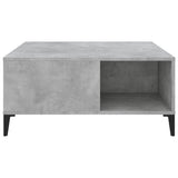 Coffee Table Concrete Grey 80x80x36.5 cm Engineered Wood - 45-Degree Angle