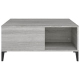 Coffee Table Grey Sonoma 80x80x36.5 cm Engineered Wood - 45-Degree Angle