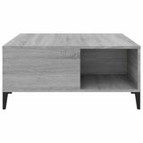 Coffee Table Grey Sonoma 80x80x36.5 cm Engineered Wood - Rear View