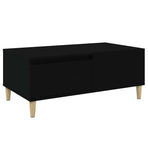 Coffee Table Black 90x50x36.5 cm Engineered Wood